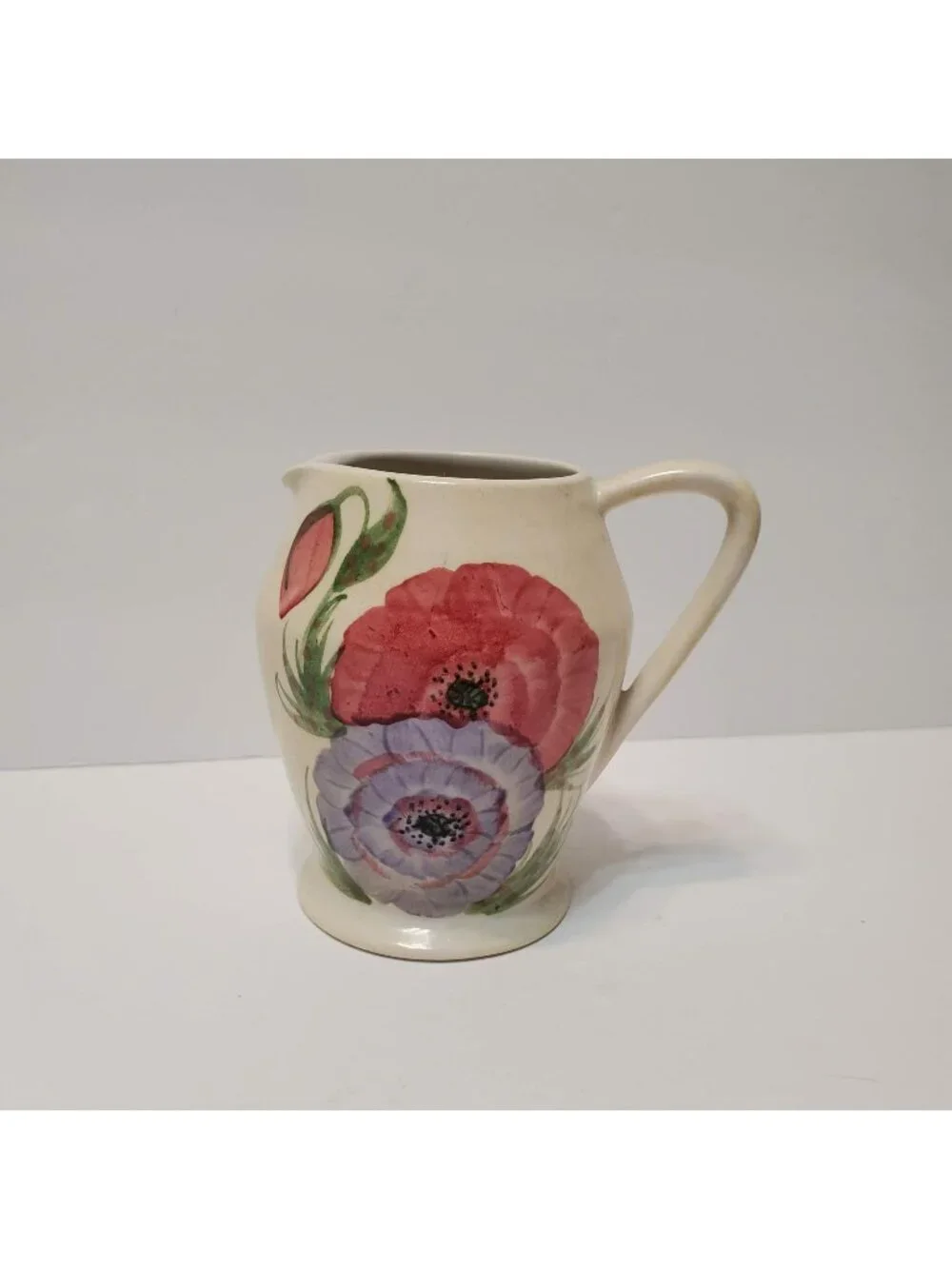 Vintage Milk Jug, 1930s E Radford England Pottery, Hand Painted Ceramic Creamer